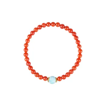 Clear Snow Southern Red Agate Fine Jade Bracelets Unisex
