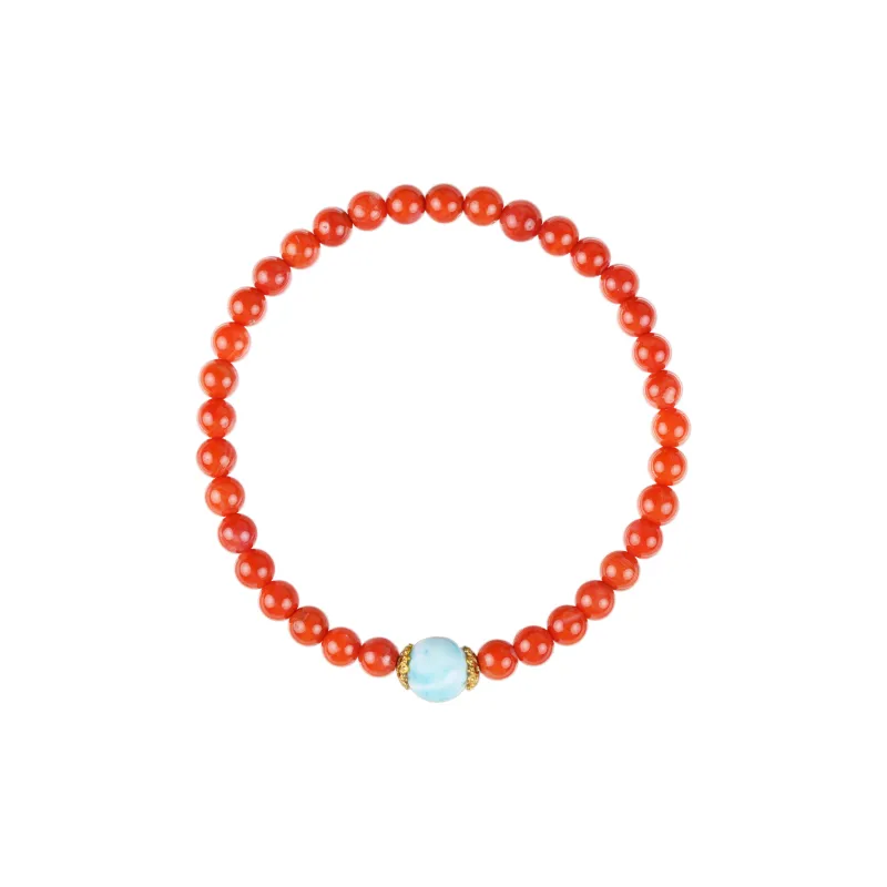 Clear Snow Southern Red Agate Fine Jade Bracelets Unisex-0