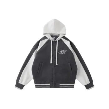 LAMLICKA Baseball Jacket Unisex Dark Gray