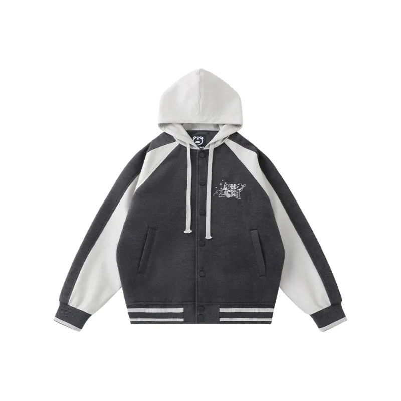 LAMLICKA Baseball Jacket Unisex Dark Gray-0