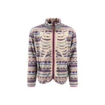 Kapital Ashland Bone Stripe Fleece Jacket