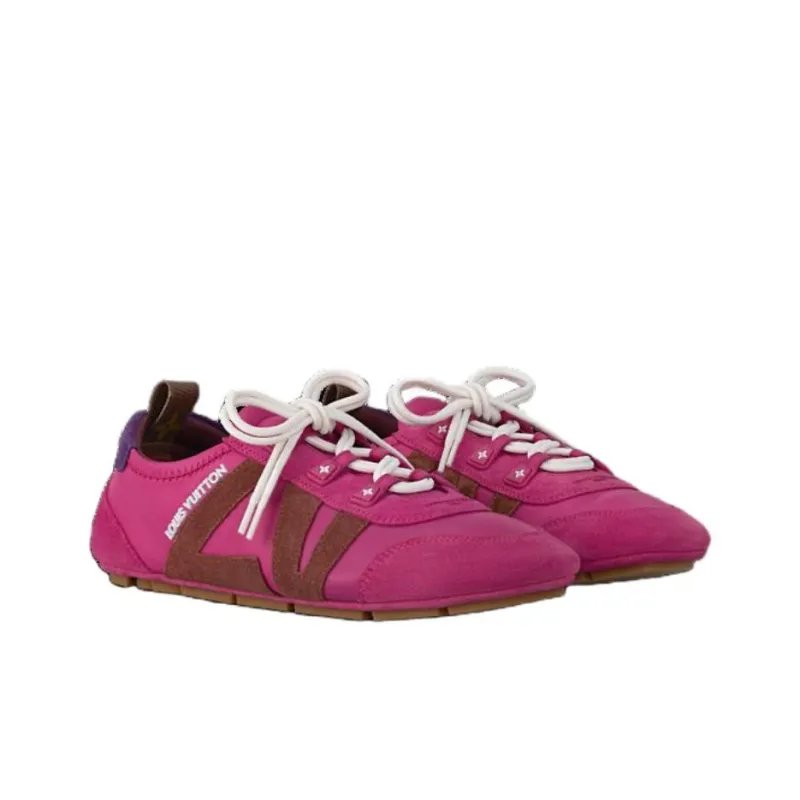LOUIS VUITTON Sneakerina German Army Trainers Low Top Casual Shoes Women's Fuchsia-2