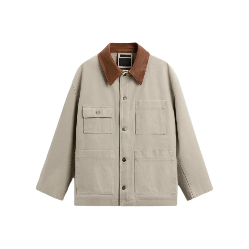 ZARA Jackets Men Beige-0