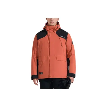 TOREAD Breathable Wear Resistant Warm Water Repellent Moisture Wicking Windbreaker Jacket Men's Mars Red\ Black