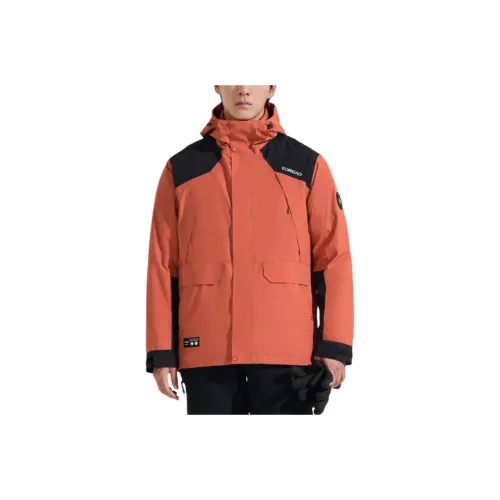 TOREAD Breathable Wear Resistant Warm Water Repellent Moisture Wicking Windbreaker Jacket Men's Mars Red\ Black