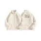 [Soft and Velvety Sherpa]Ecru (B Ink Clouds and Crane Back Logo)