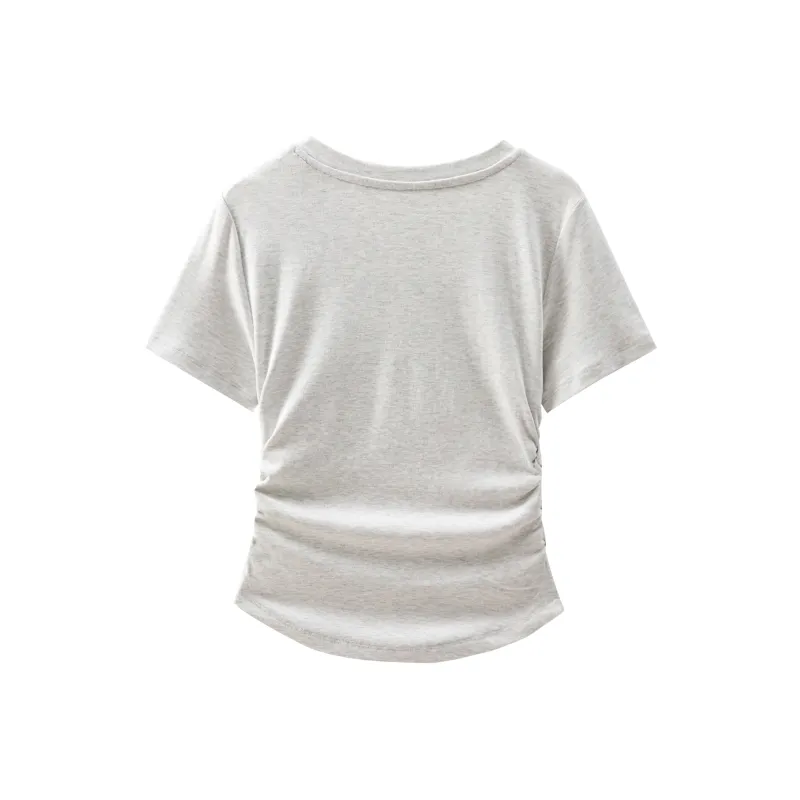 HEISU Regular T Shirt Women's Cream Yellow-19