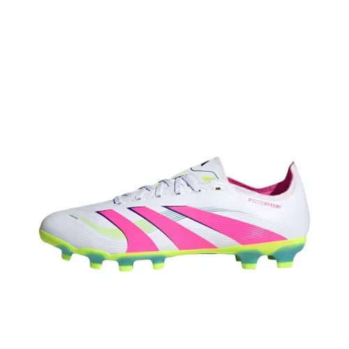 Adidas PREDATOR LEAGUE Anti Slip Wear Resistant Soccer Shoes Men's White Pink