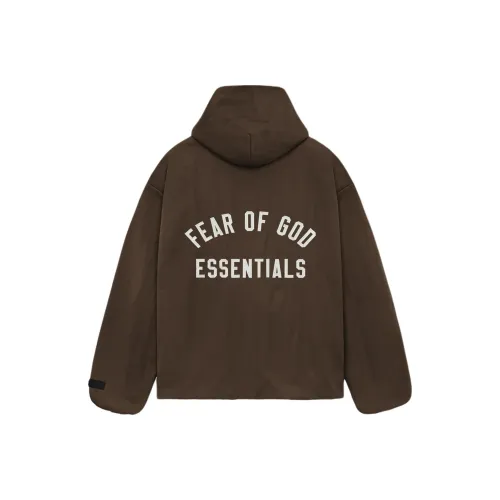 Fear Of God Essentials Logo Printed Hooded Jacket