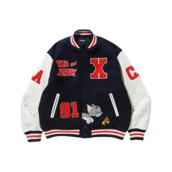 XLARGE x MAOHELAOSHU LIANMINGKUAN SS24 Baseball Jacket Unisex Black