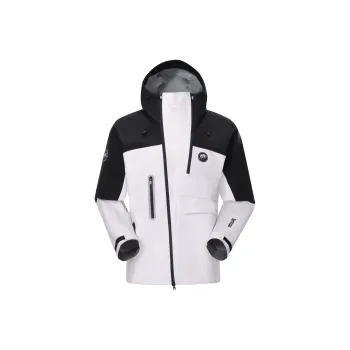 Panda China Panda Series Water Resistant Windproof Wear Resistant Water Repellent Windbreaker Jacket Unisex Pitch White