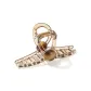 Tubas Brown Round Bead Claw Clip