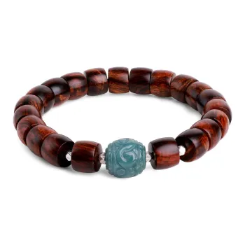 Moon Seal Hundred Rivers Huanghuali Wooden Bracelets Unisex