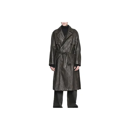 RAYSHOW Coats Men's Faded Coffee