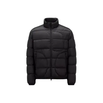 Moncler Heze Short Down Jacket Down Jacket Coat Men's Black
