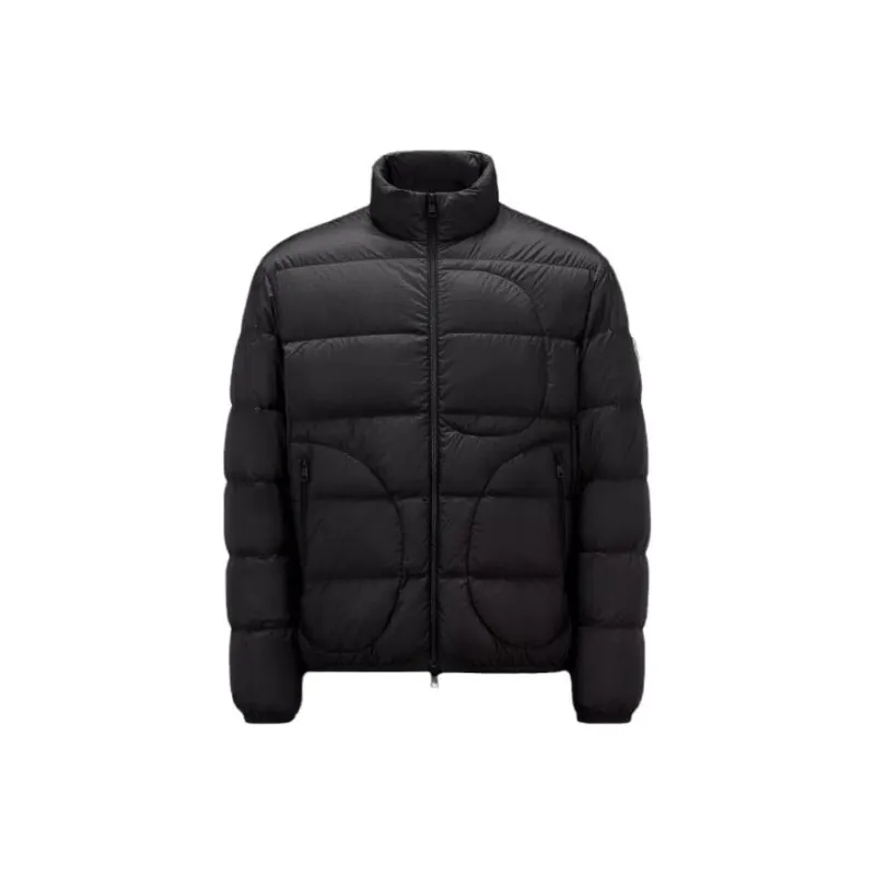 Moncler Heze Short Down Jacket Down Jacket Coat Men's Black-0