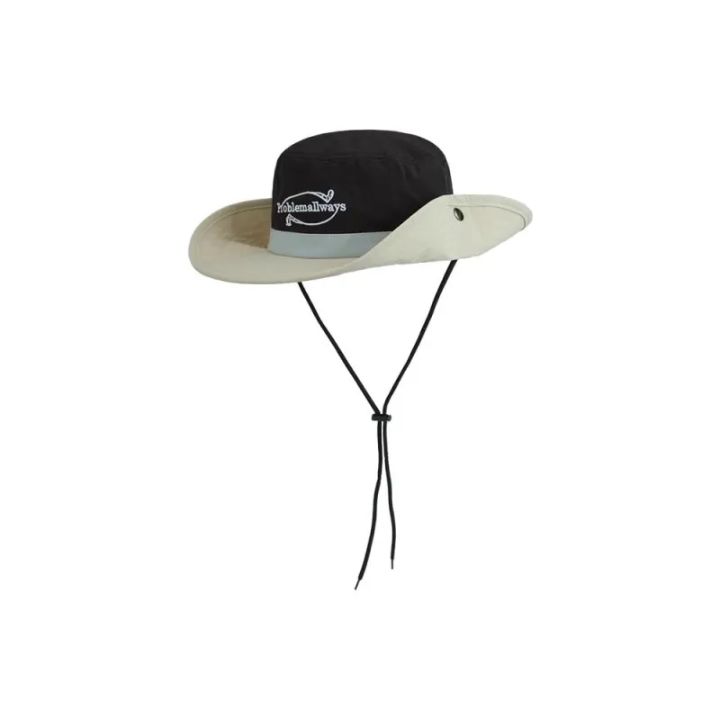 FREE RABBITⅡ Summer Sun Protection Drawstring Large Brim Mountaineering Cap Bucket Hats Unisex-3
