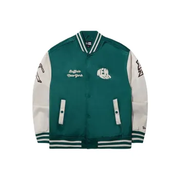 New Era SS24 Baseball Jacket Unisex Green