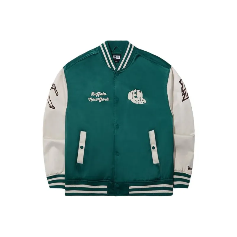 New Era SS24 Baseball Jacket Unisex Green-0