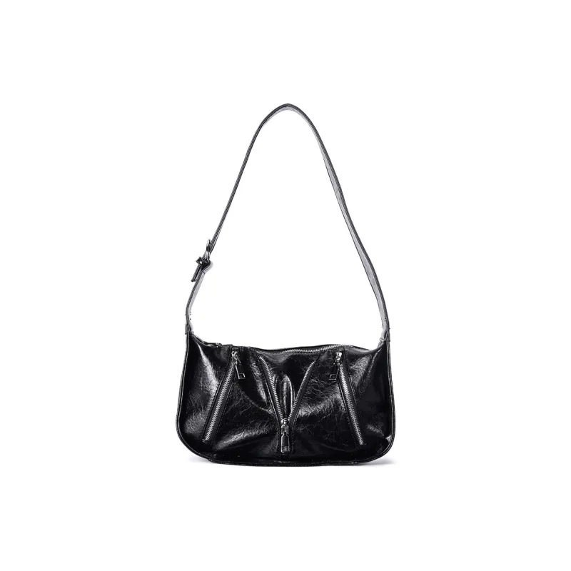 Dubaolu Synthetic Leather Portable Underarm Shoulder Bag Women's White/Silver/Black-15