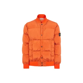STONE ISLAND Metal Nylon Series FW23 Down Jacket Men's Dragon Shrimp Red