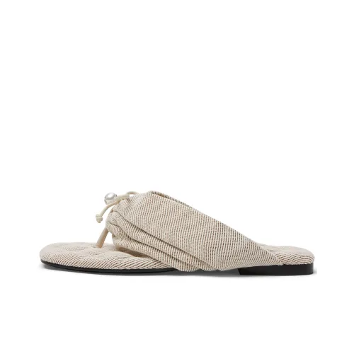 CHARLES&KEITH Composite Sole Flip Flops 1.5cm Women's Beige