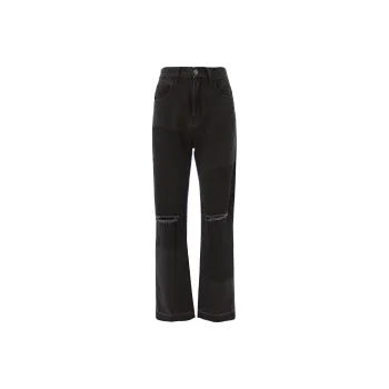 GAONCREW Straight Jeans Unisex Black