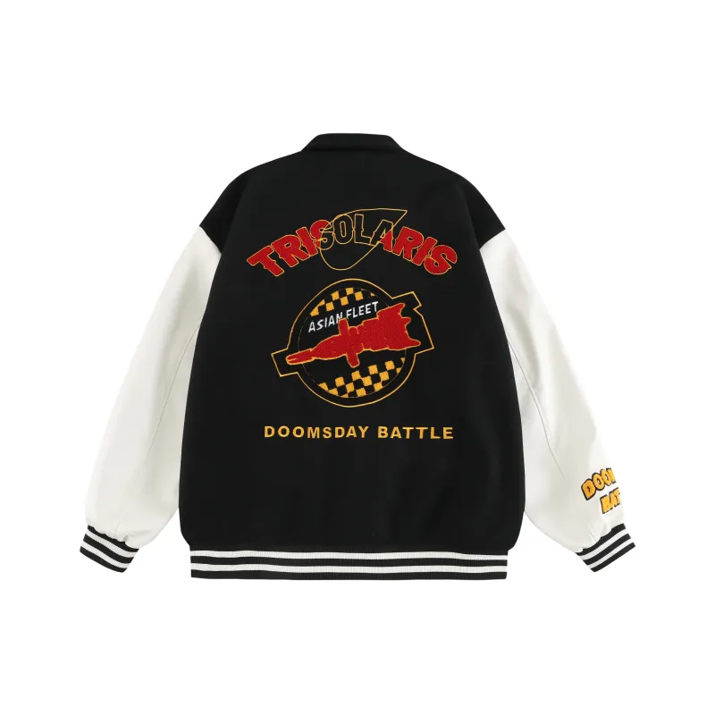 THREE BODY Baseball Jacket Unisex-0