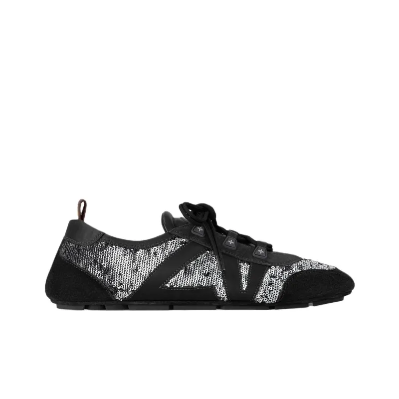 LOUIS VUITTON Sneakerina German Army Trainers Low Top Casual Shoes Women's Black-1