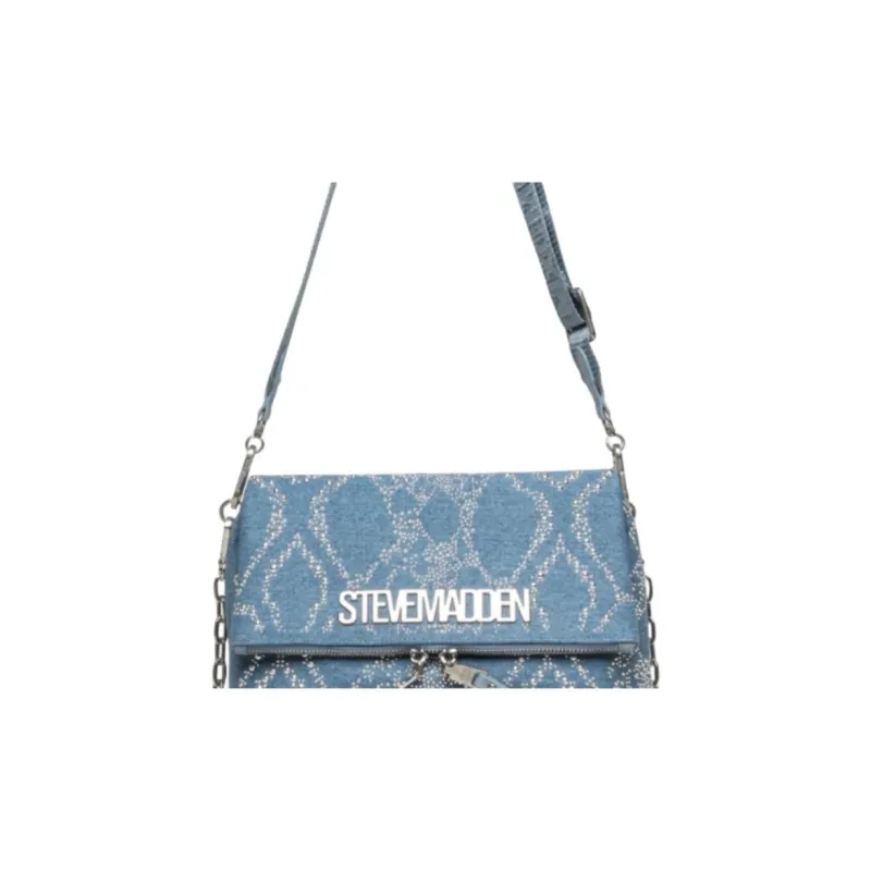 STEVE MADDEN Fabric Shoulder Bag Medium Size Women's Denim-6