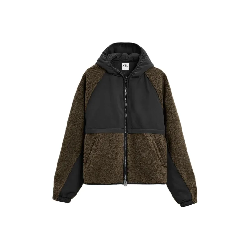 ZARA Jackets Men Khaki-0