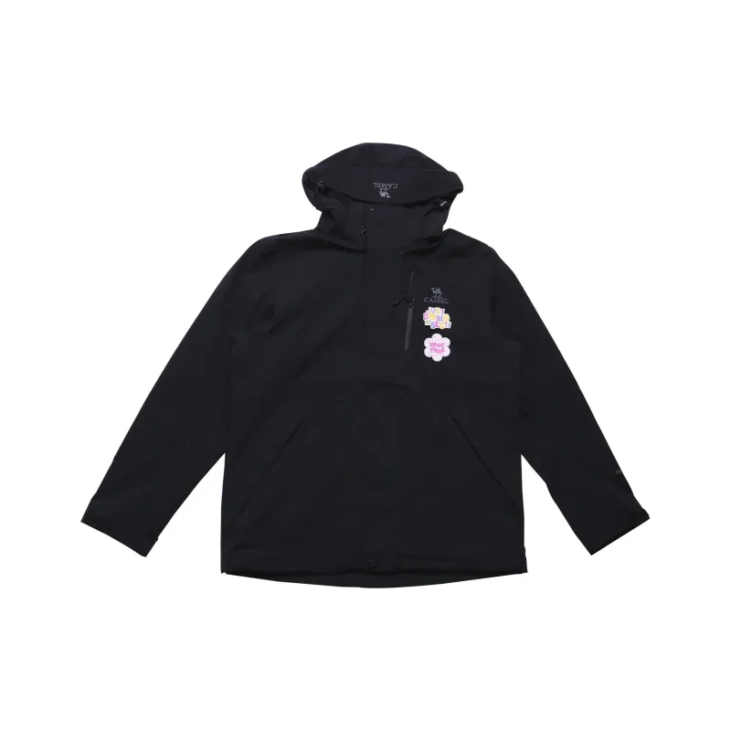 CAMEL All weather Waterproof, Windproof, Thermal, And Rainproof Windbreaker Jacket Unisex Black-0