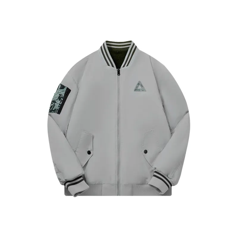 PEAK Basketball Culture Series Baseball Jacket Men's Smoke Gray-0