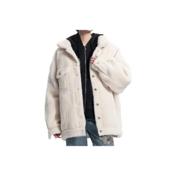 TCH Velvet feel Coat Unisex Beige