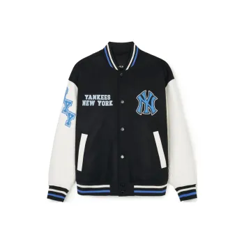 MLB SS24 New York Yankees Baseball Jacket Unisex Black