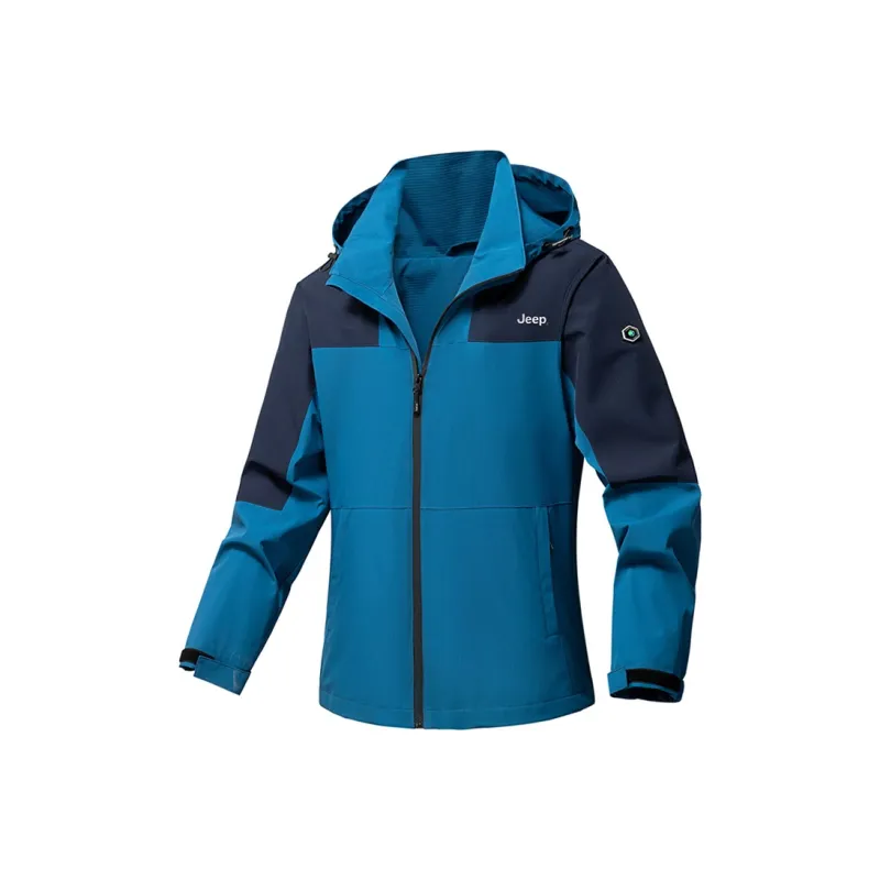 Jeep Outdoor Hiking Water Resistant Windproof Wear Resistant Windbreaker Jacket Unisex-37