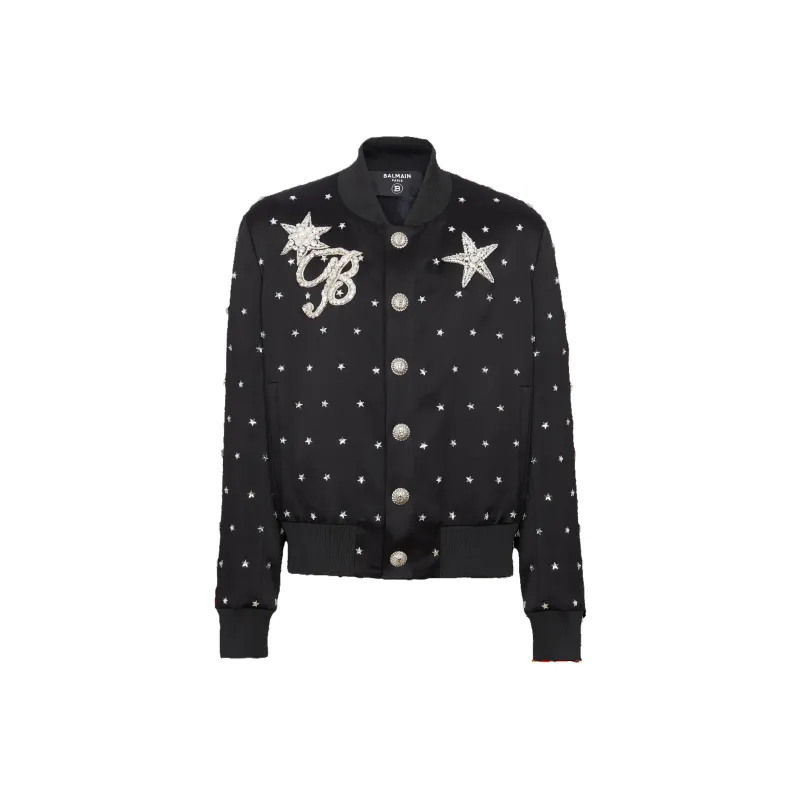 BALMAIN Stars embroidered Bomber Jacket-0