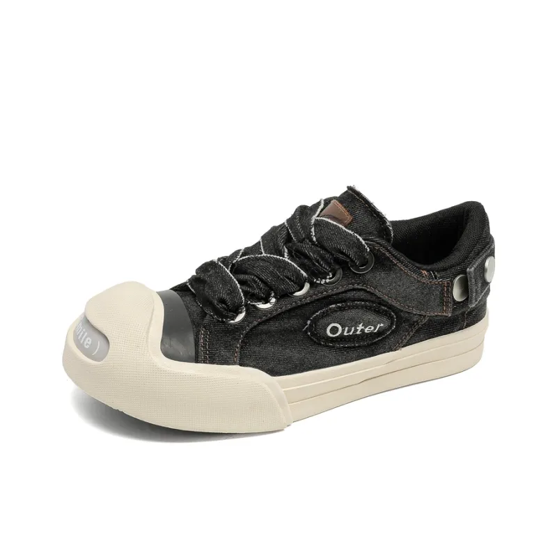 AMICNIEGD Breathable Abrasion Resistant Slip Resistant Low Top Canvas Shoes Men's-4