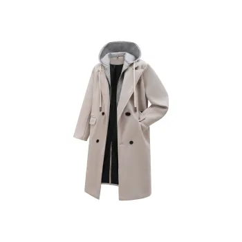 HOKLV Coats Unisex Off White