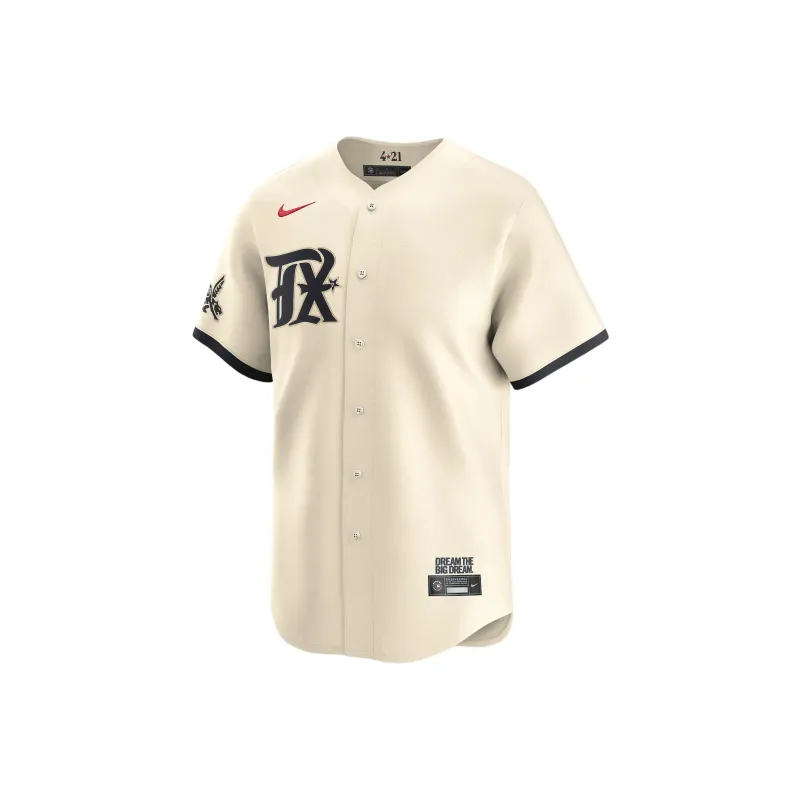 Nike x MLB Collaboration Dri-FIT Texas Rangers City Connect Baseball Jacket Unisex Natural-0