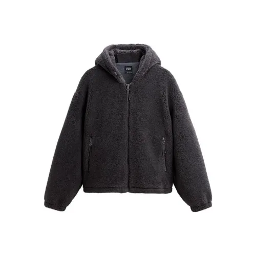 ZARA Jackets Men Burgundy Red