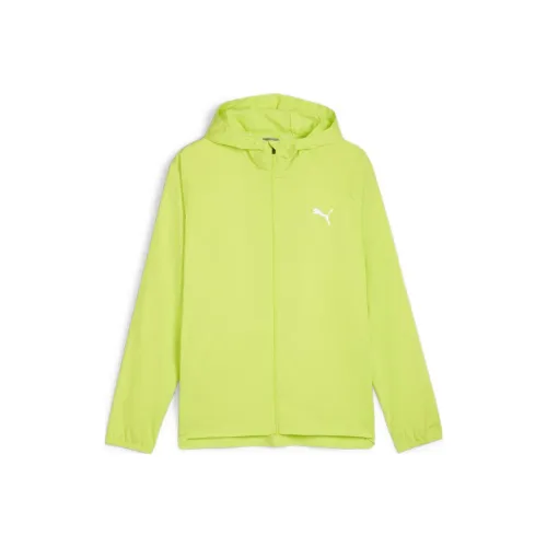 PUMA Essentiell RUN FAVORITE WOVEN HOODED JACKET Men's Green