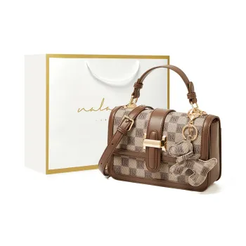 Narandu PVC Synthetic Leather Small Square Bag, Crossbody Bag, One Shoulder Handbag Medium Size Women's Multicolor