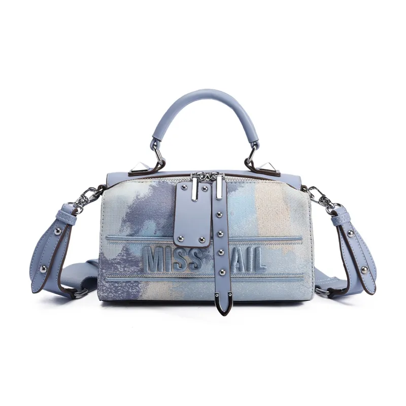 MISS GAIL Synthetic Leather Shoulder Bag, Crossbody Bag, Handbag Women's Furong Blue-1