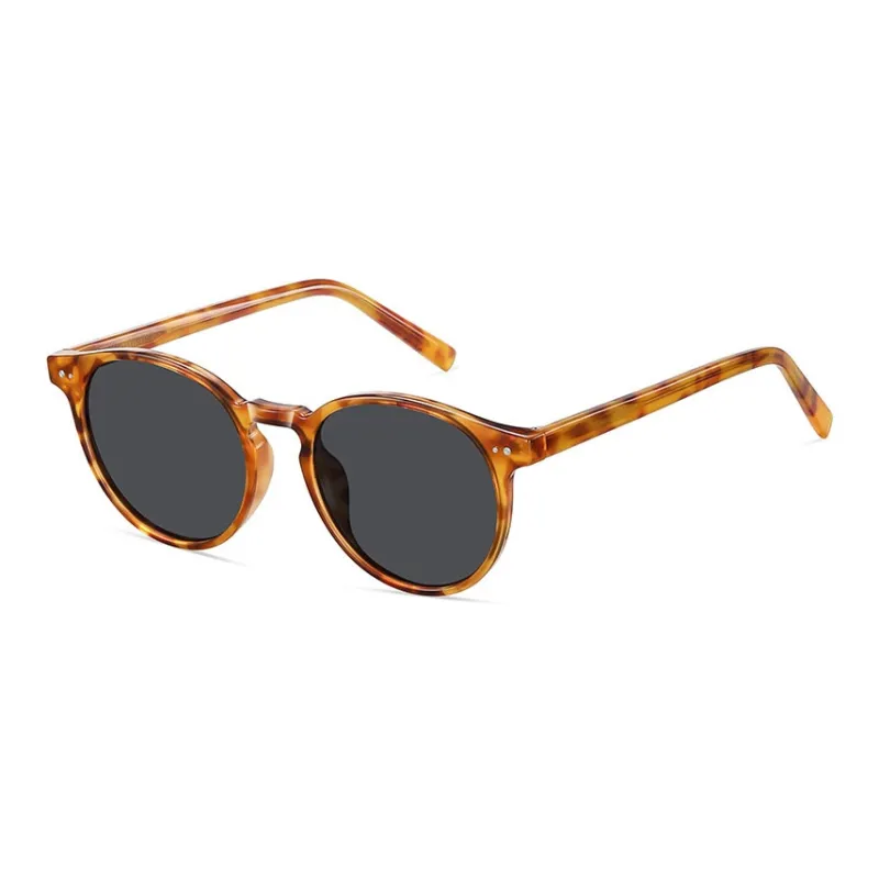 Yamaichi Maru Plate Frame TR90 Round Sunglasses Unisex-2