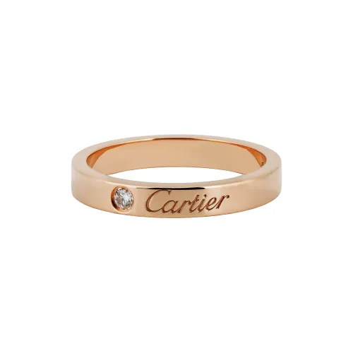 CARTIER C De Cartier Collection 18K Rose Gold Rings Unisex Rose Gold