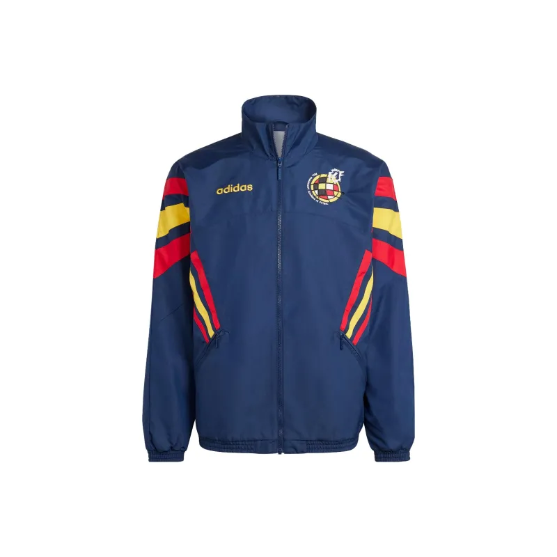Adidas SPAIN 1996 Woven Track Jacket Retro Sports Stand Collar Jackets Men's Dark Indigo-0