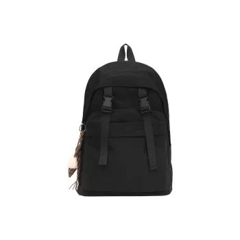 OUZIHUANG Nylon Backpack Unisex Black/White/Green