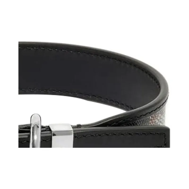 GOYARD Goyardine Canvas With Clamecy Cow Leather Dog's Teeth Collar Bag Accessory Unisex Black-3