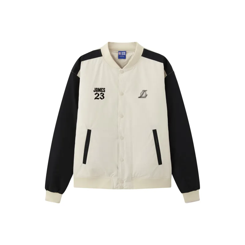 NBA Jacket Unisex Light Gray White-0